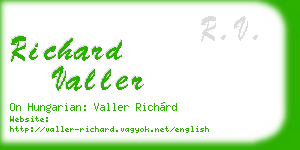 richard valler business card