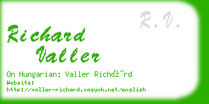 richard valler business card